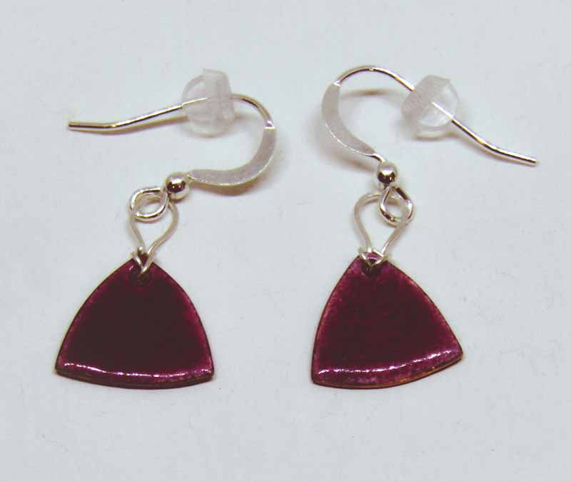 MCA326, Triangle Ruby Earrings