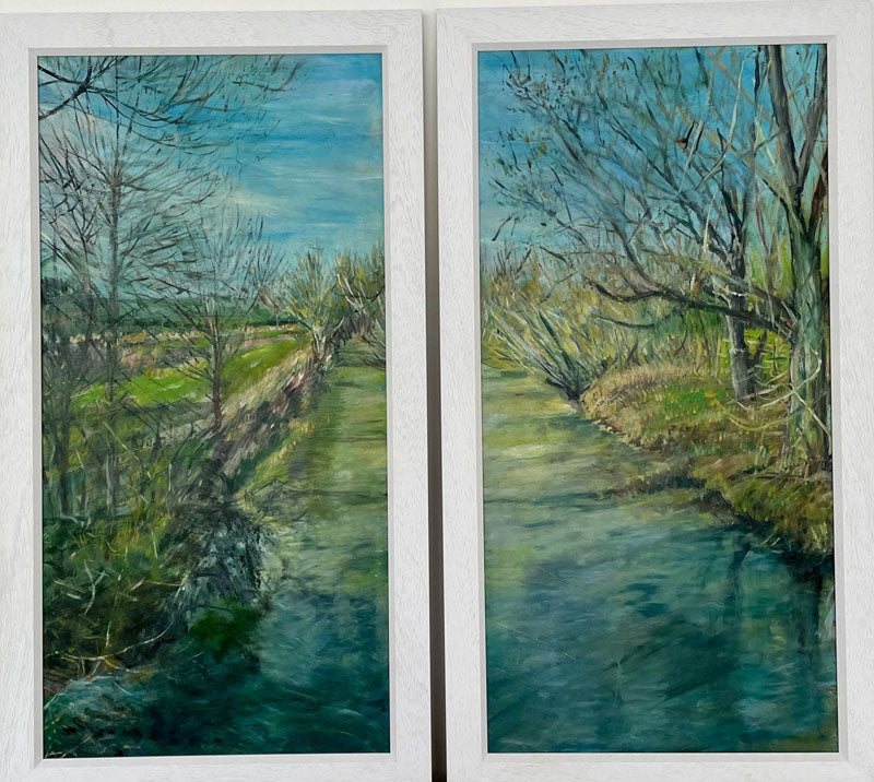 CLE019, Mill Stream, Penshurst (Diptych)