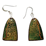 MCA338, Green gold enamel earings