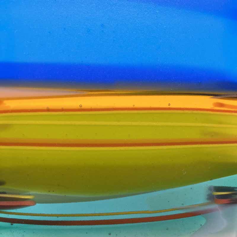 SHI408, Pressed glass Abstract landscape