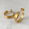 REN005, Enso Gold Hoop Earrings