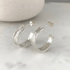 REN008, Enso Silver Hoop Earrings