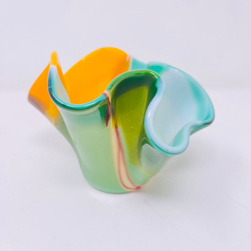 SHI428, Pressed glass drape vase