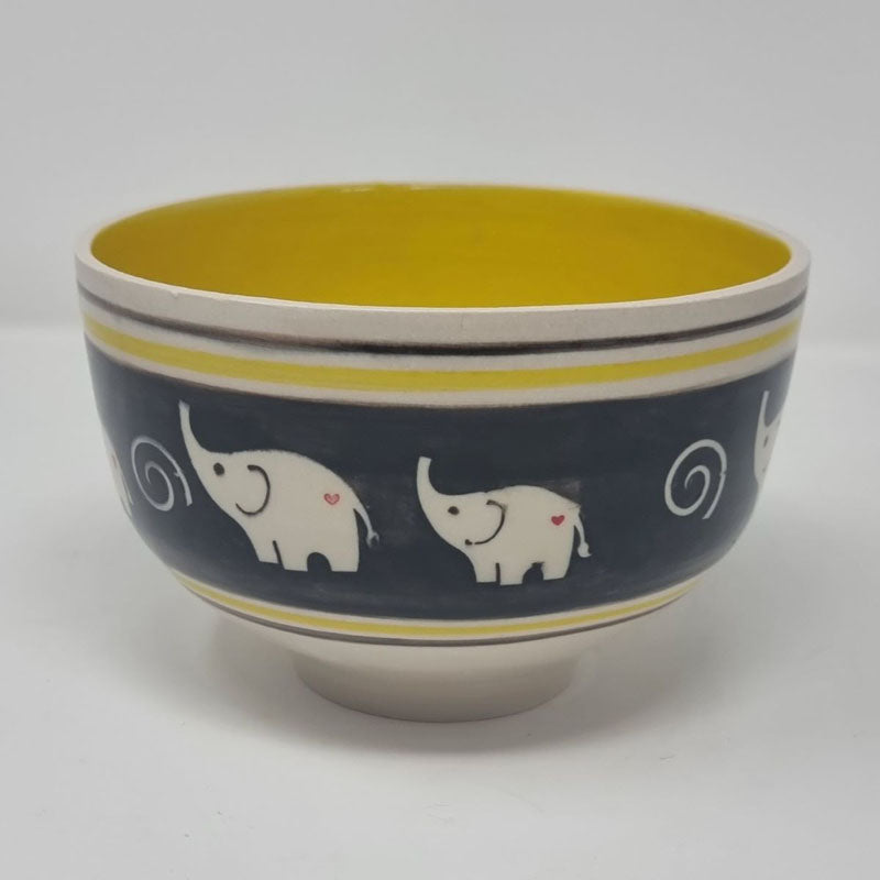 BRI248, Yellow Elephant bowl