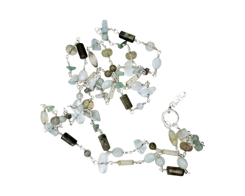 COU012, Green gemstone lariat