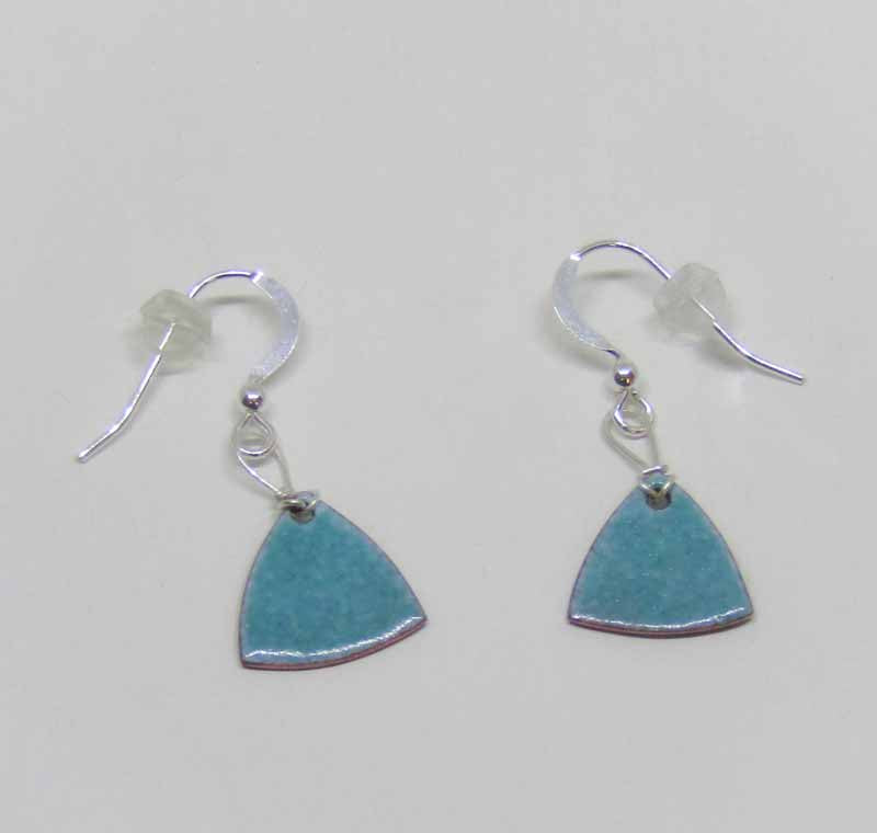 MCA329, Triangle Turquoise Earrings