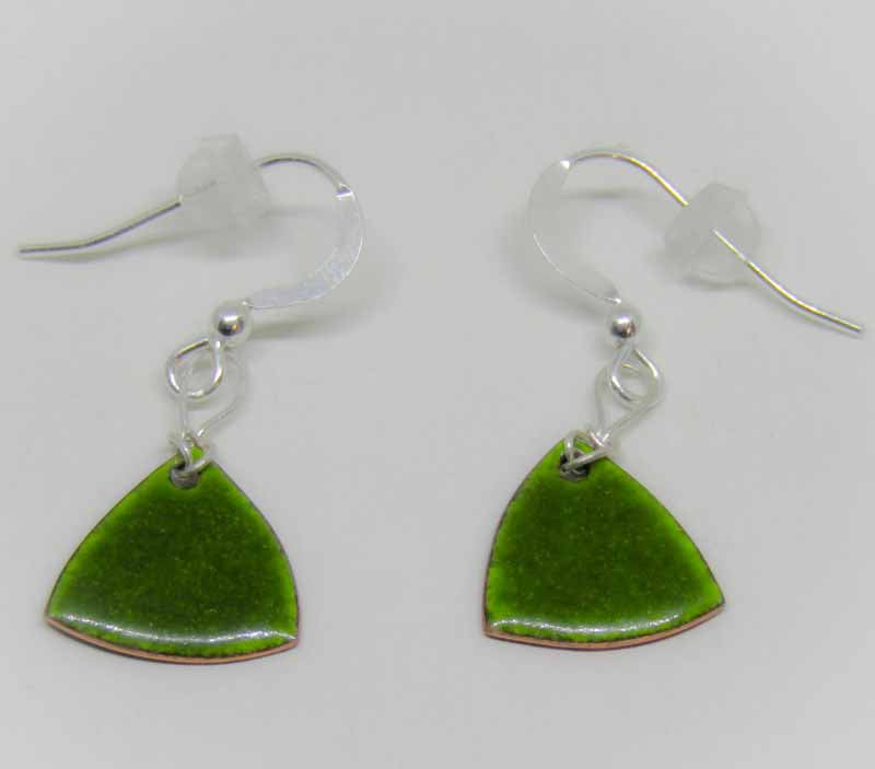 MCA330, Elf Green Triangle Earrings