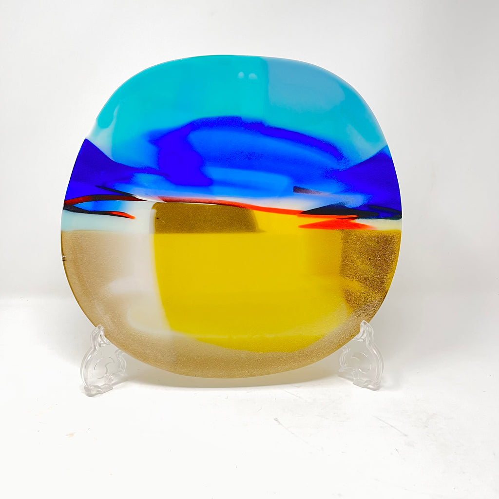 SHI357, Abstract Summer Fields plate