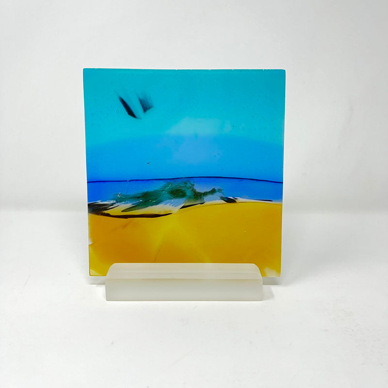 SHI434, Seascape in acrylic block