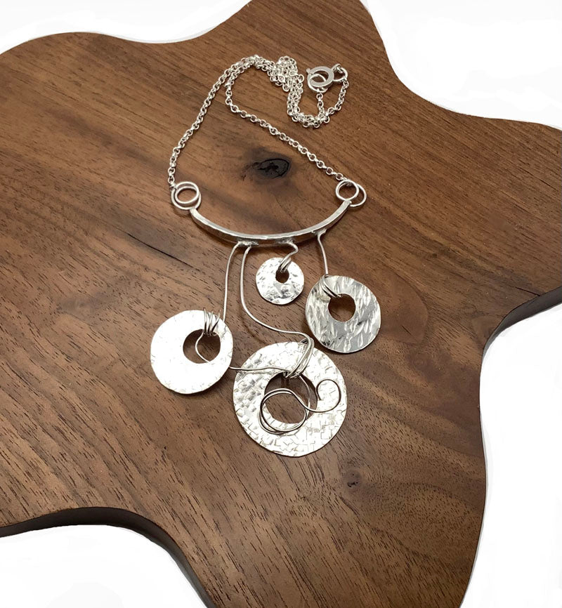 WAI003, Battered Circles Necklace