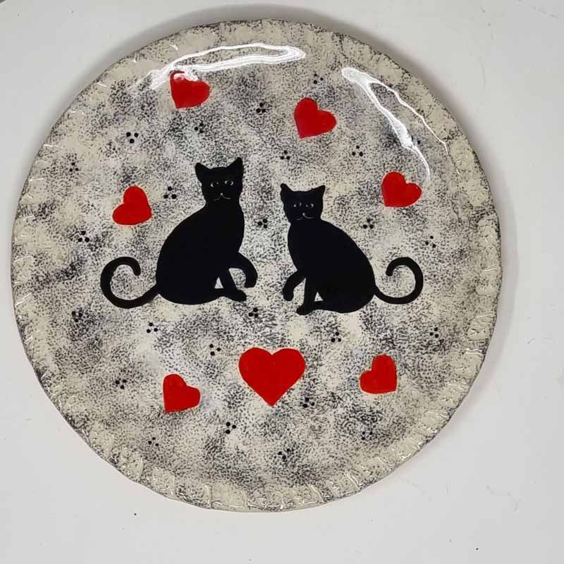 BRI172, Love Cats Plate