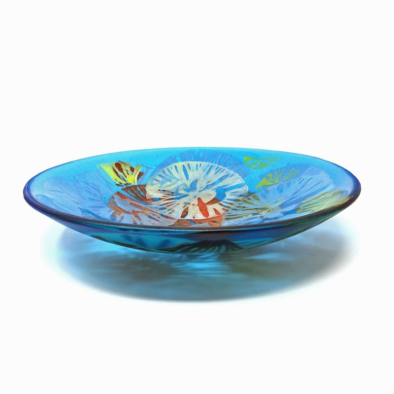 SHI093, Turquoise Allium wafer bowl